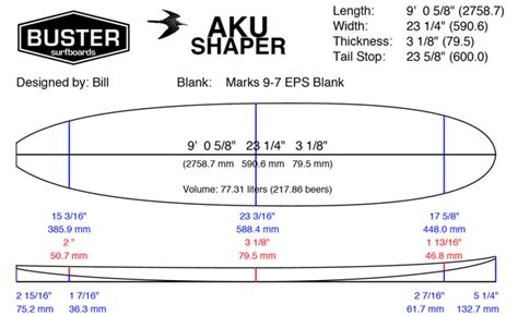Surfboard Shapes | Buster Surfboards