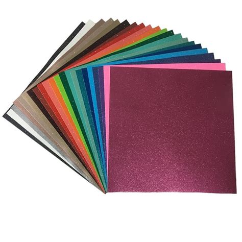 Glitter Vinyl Sheets for Cricut, Silhouette | Translucent Permanent ...
