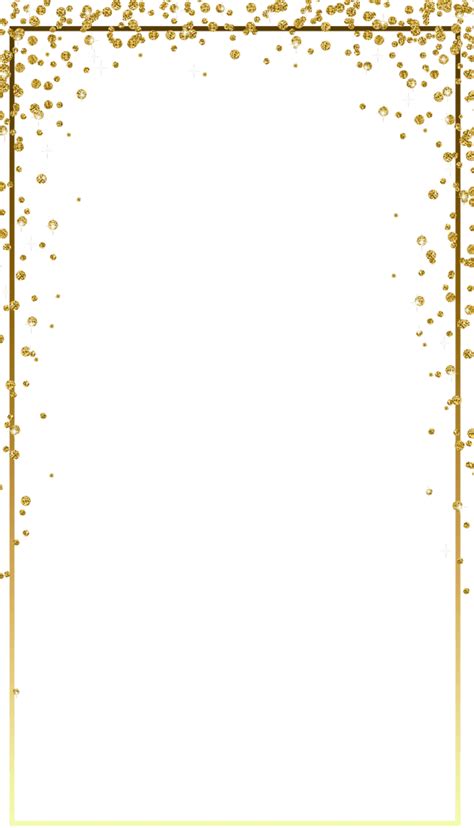 Gold Sparkle Border PNG Image Background