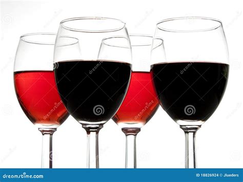 Four Glasses Of Wine Stock Images - Image: 18826924