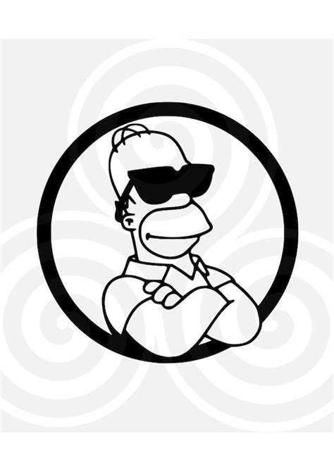 Homer Sunglasses Sizable Vector PDF SVG PNG Eps Jpeg - Etsy India