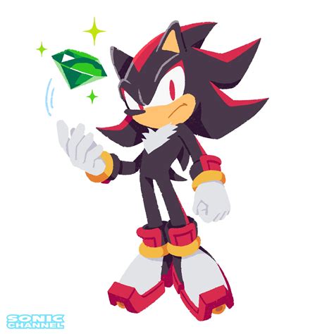 New Sonic Channel Illustration: Shadow and His Chaos Emerald – Sonic ...