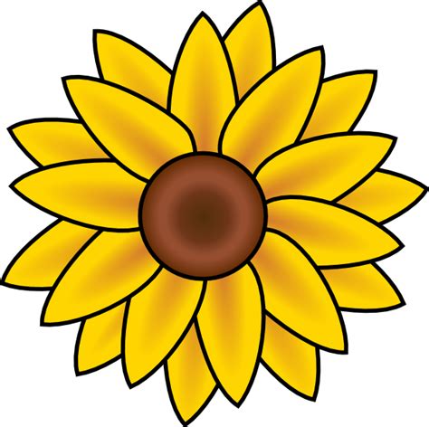 Free Printable Sunflower Stencils | Sunflower clip art - vector clip ...