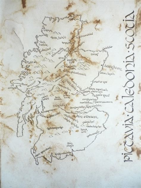 Caledonia - hand-drawn mainland Scotland map with medieval place-names : r/Scotland