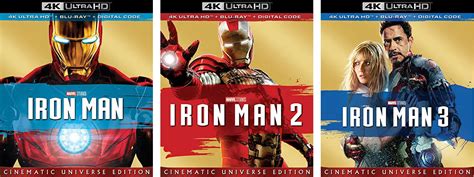 Iron Man MCU Films Releasing to 4k Ultra HD Blu-ray & 4k SteelBook ...