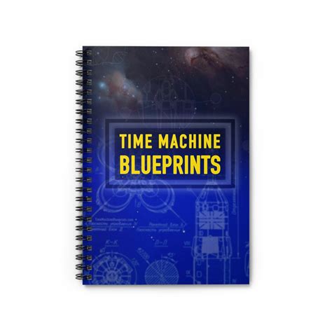 Official time Machine Blueprints Spiral Notebook Ruled Line - Etsy