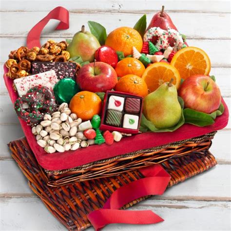 'Tis The Season Fruit, Sweets & Nuts Holiday Christmas Gift Basket ...