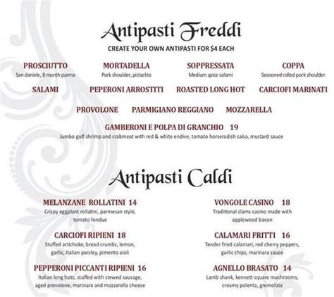 Capriccio Menu, Menu for Capriccio, Atlantic City, Atlantic City - Urbanspoon/Zomato