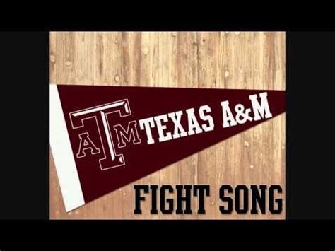 Aggie War Hymn Texas A&M Fight Song | Fight song, Texas a&m, Gig em aggies