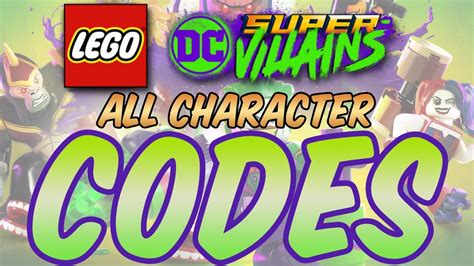 LEGO DC Super-Villains - All Character Codes - YouTube