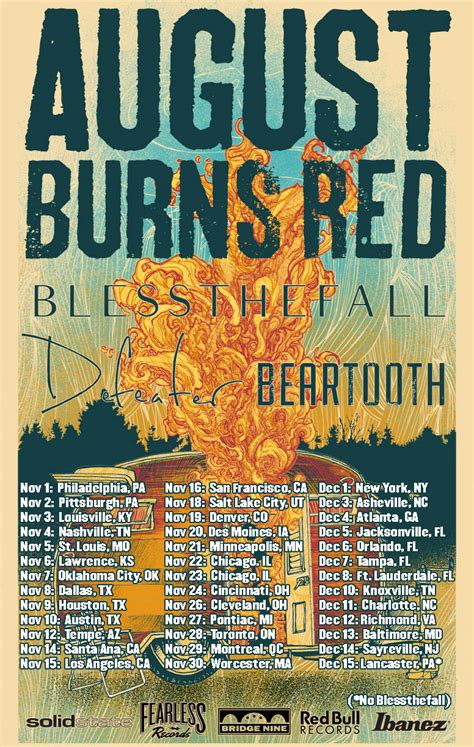 August Burns Red Announces Fall Tour With Blessthefall, Defeater And Beartooth — HM Magazine