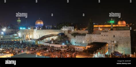 Western Wall at night Jerusalem Old City, Israel Stock Photo - Alamy