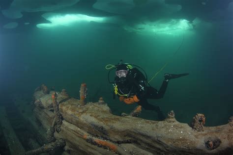 We got to go ICE DIVING in Lake Erie on a Shipwreck! | Diving, Diver ...