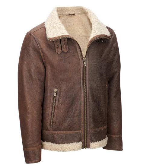 Mens Light Brown Shearling Aviator Leather Jacket - Hollywood Leather Jackets