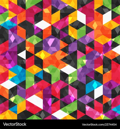 Colorful abstract pattern with geometric shapes Vector Image