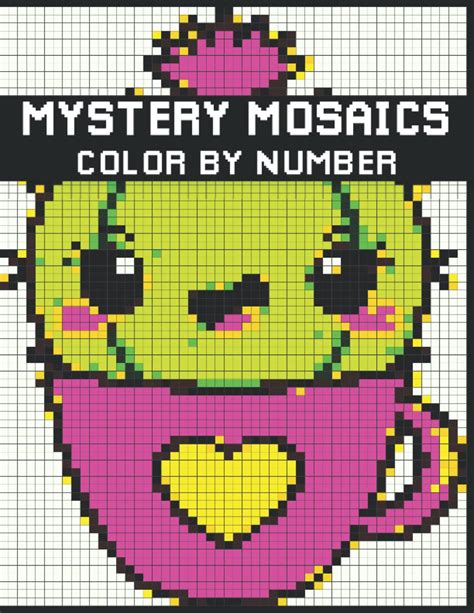 Buy Mystery Mosaics Color By Number: pixel coloring book Extreme Fun Coloring Challenges to ...