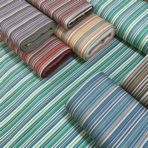 Striped Canvas Fabrics by the Yard Waterproof Cotton Outdoor | Etsy