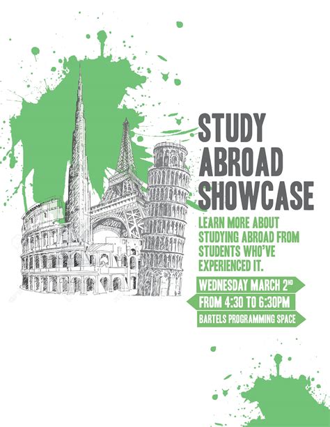 Study Abroad Showcase Flyer on Behance