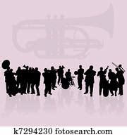 The Jazz Band Clip Art | k9874466 | Fotosearch