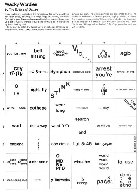 Printable Brain Teasers And Puzzles