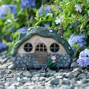 Solar Garden Statue Lights Fairy Garden House Cottage - Temu