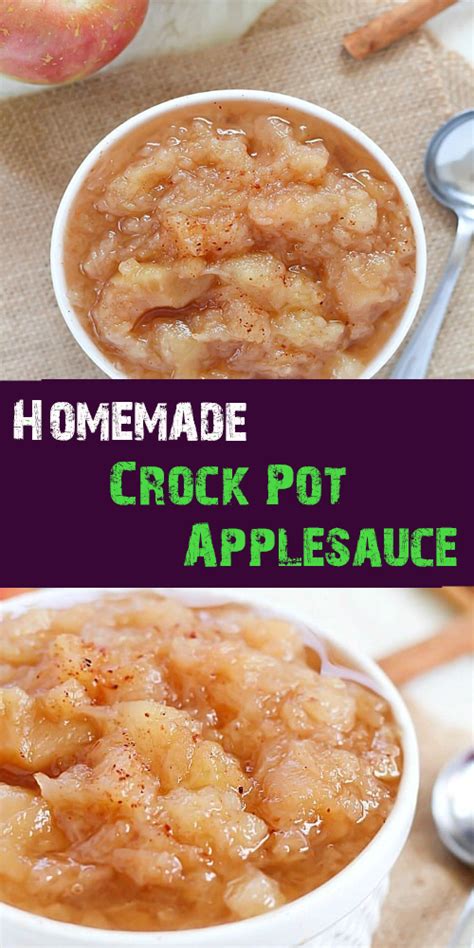 Homemade Crock Pot Applesauce is the perfect way to celebrate fall! This applesauce recipe is so ...
