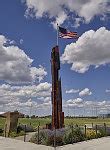 The 9/11 World Trade Center Memorial in Kennewick, Washington, made from 35-foot battered ...