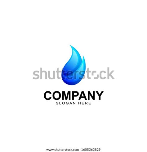 Blue Fire Logo Design Template Stock Vector (Royalty Free) 1605363829 ...