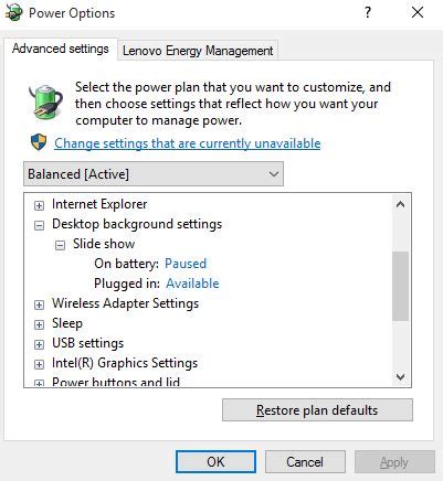 How to Enable Slideshow in Windows 10 on Battery - Tips