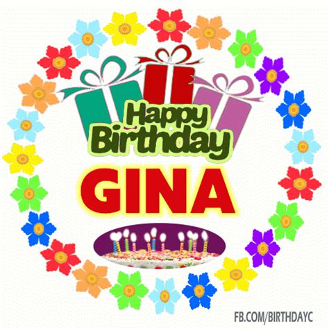 Happy Birthday GINA gif images | Birthday Greeting | birthday.kim