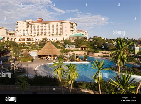 Elk200-1121 Ethiopia, Addis Ababa, Sheraton Hotel with pool Stock Photo ...