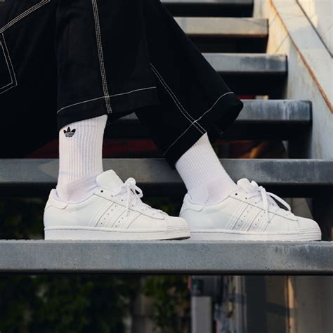 Womens adidas Superstar Athletic Shoe - White Monochrome | Journeys