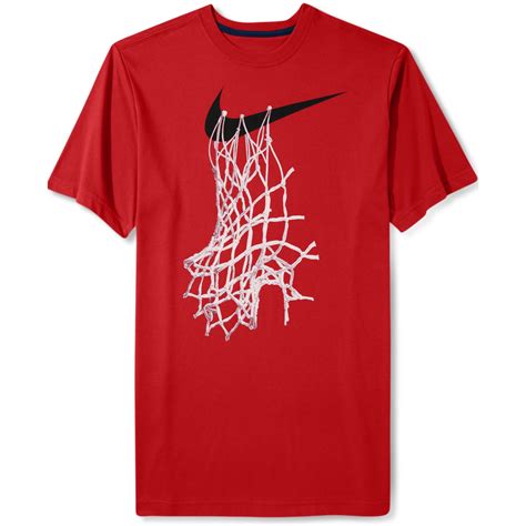 Nike Shortsleeve Graphic Basketball Net Tshirt in University Red/Black ...