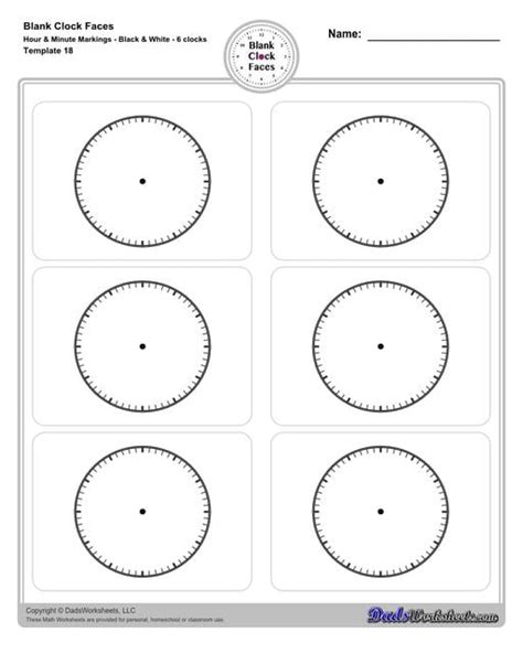 Printable Blank Clock Face Templates, 53% OFF