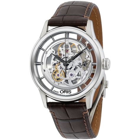 Oris - Oris 73476844051LS Watch Artelier Skeleton Mens Silver Dial Steel Case Automatic ...