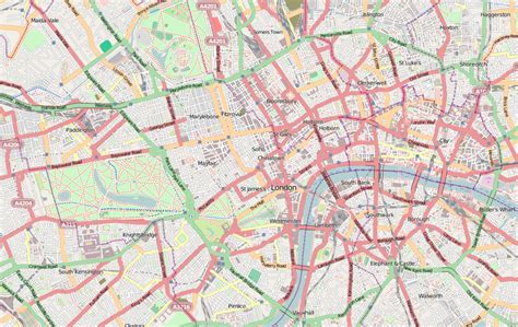 Central London - Wikipedia - Printable Street Map Of Central London ...