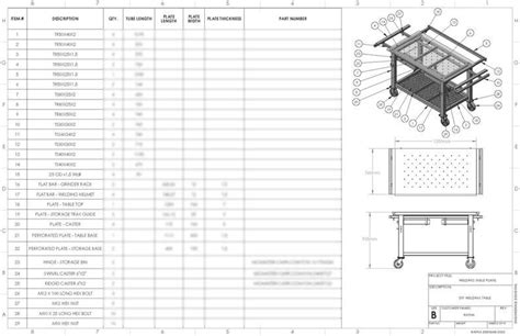 METRIC-VERSION Welding Table Plans Bonus 3D Model DIY | Etsy | Welding table, Welding table diy ...