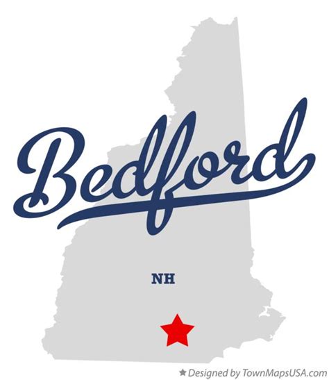 Map of Bedford, NH, New Hampshire