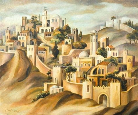The Walls of Jerusalem by Dan Livni (Painting ID: AD-0308-KA) | Jerusalem, Jewish art, Judaica art