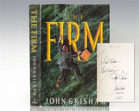 The Firm John Grisham First Edition Signed