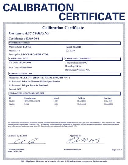 Qualified Calibrations ISO Certification and Repairs