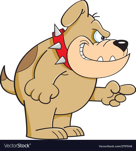 Cartoon angry bulldog Royalty Free Vector Image