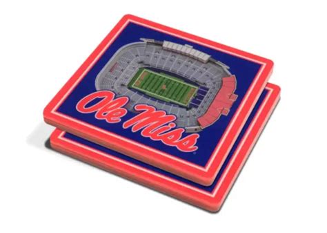 You the Fan Ole Miss Rebels Stadium View Coaster Set | Dick's Sporting ...