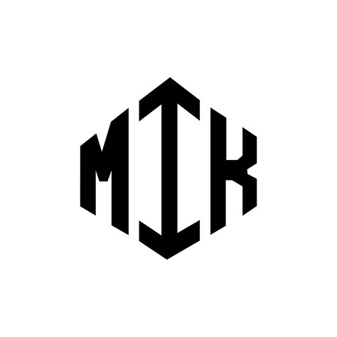 MIK letter logo design with polygon shape. MIK polygon and cube shape logo design. MIK hexagon ...