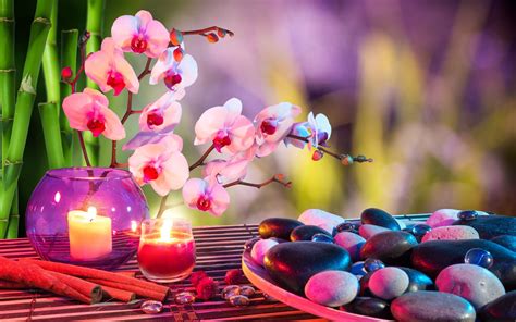 SPA Stones and Candles Wallpapers HD / Desktop and Mobile Backgrounds