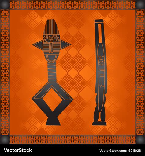 African national cultural symbols Royalty Free Vector Image