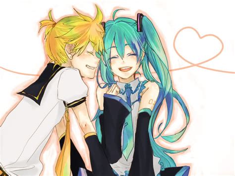 Miku Hatsune And Len Kagamine