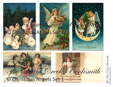 Vintage Angels Christmas Post Cards Use for Christmas Gift Tags or Junk ...