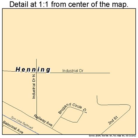 Henning Minnesota Street Map 2728520