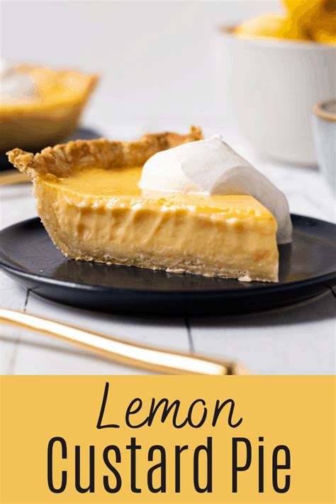 Lemon Custard Pie | Recipe | Lemon dessert recipes, Lemon custard pie ...